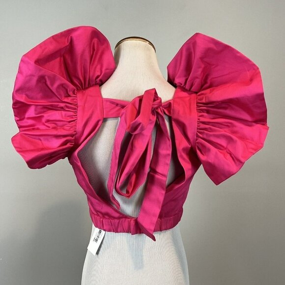 Making the Cut Magenta Ruffle Sleeveless Crop Top XS NWT Sienna Li Winning Look - Picture 5 of 13